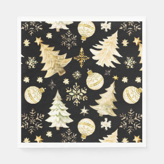 Servilleta De Papel Bolas de Navidad para árbol con copos de nieve ele