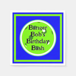 Servilleta De Papel Bolas de pádel azules y verdes personalizadas