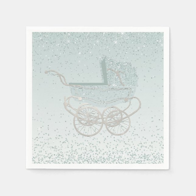 Servilleta De Papel Bolas de papel de Baby Shower para pasteles (Anverso)