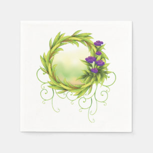 Servilleta De Papel Bolas de papel de flores violetas