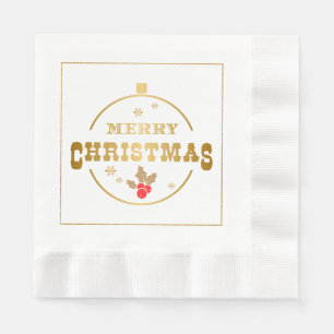 Servilleta De Papel Bolas de papel navideño Gold Merry