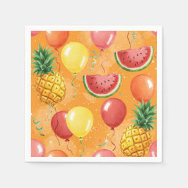 Servilleta De Papel Bolas, sandías, piñas, por Natasha Us