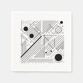 Servilleta De Papel Bold Monochrome Geometry