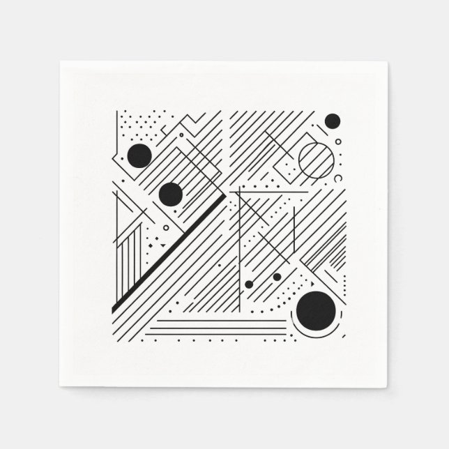 Servilleta De Papel Bold Monochrome Geometry (Anverso)