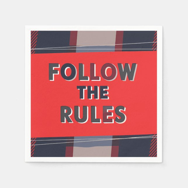Servilleta De Papel Bold Rules: A Clear, Striking Message (Anverso)