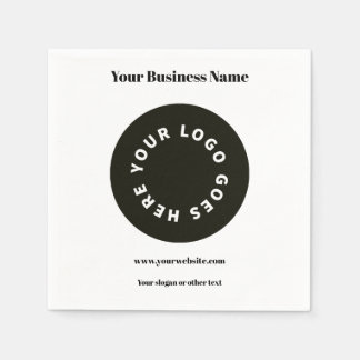 Servilleta De Papel Bolsa Blanca Moderna Agrega tu Logo 