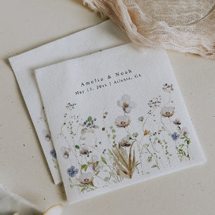 Servilleta De Papel Bolsa de Favor de Boho Watercolor Flor silvestre