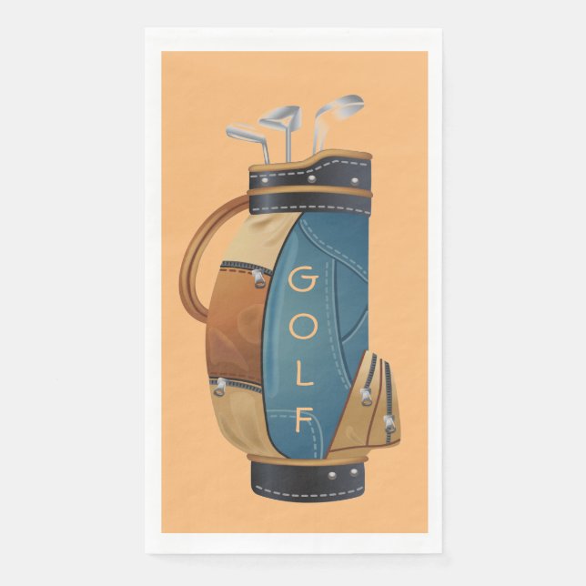 Servilleta De Papel Bolsa de golf Diseño Toallas Huéspedes (Anverso)