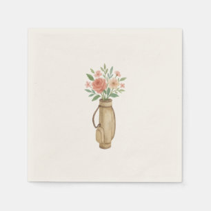 Servilleta De Papel Bolsa de Golf Floral con Flores Boda en el Campo d