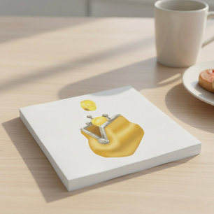 Servilleta De Papel Bolsa de Monedas de Oro