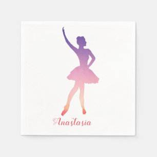 Servilleta De Papel Bolsa moderna de bailarina con nombre personalizad