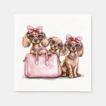 Bolsa rosa de los perros Dachshund
