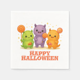 Servilleta De Papel Bolsas de Halloween de Kawaii Monsters & Lollipops