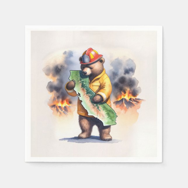 Servilleta De Papel Bombardero de oso de California (Anverso)