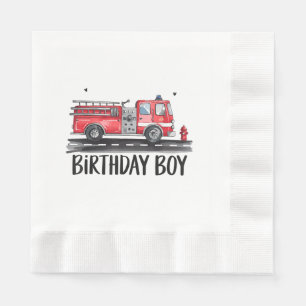 Servilleta De Papel Bombero de camión de bomberos Cumpleaños de la fam