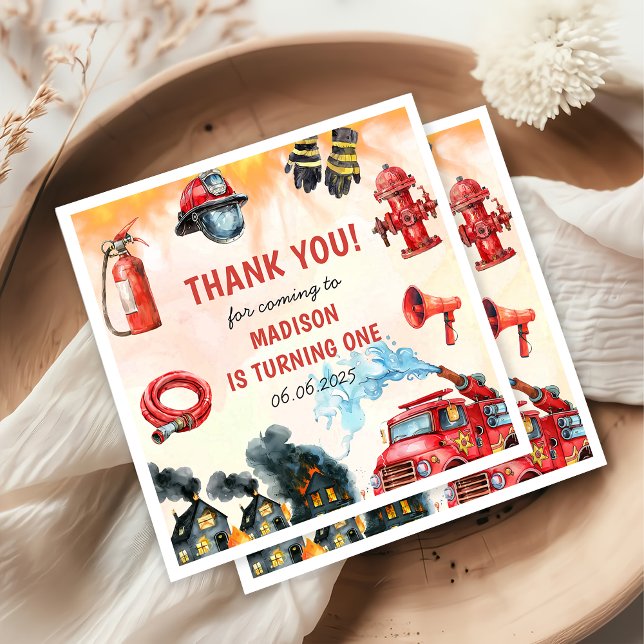 Servilleta De Papel Bombero de camión Fiesta de cumpleaños (Subido por el creador)