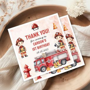 Servilleta De Papel Bombero de camión Fiesta de cumpleaños