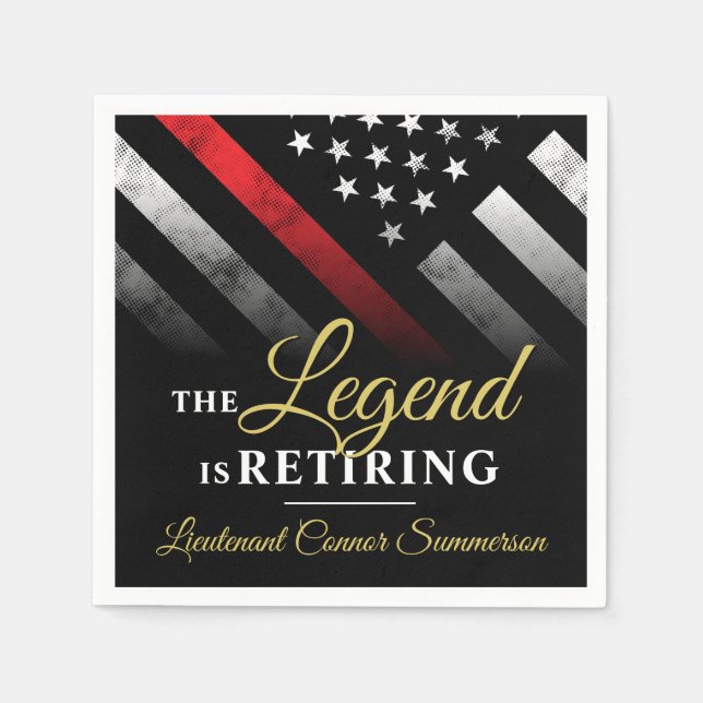 Servilleta De Papel Bombero del Departamento de Bomberos de Retiro (Anverso)