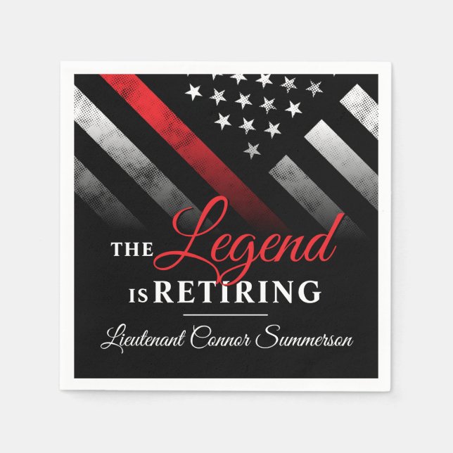 Servilleta De Papel Bombero del Departamento de Bomberos de Retiro (Anverso)