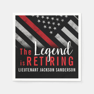 Servilleta De Papel Bombero: Jubilado de la Línea Roja