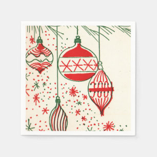 Servilleta De Papel Bombillas de época Navidades toallas retro fiesta