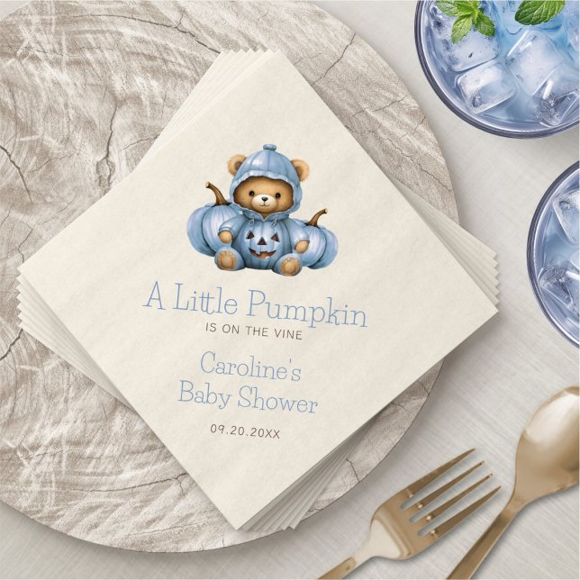 Servilleta De Papel Bompkin Fall Boy Shower Cumpleaños (Subido por el creador)