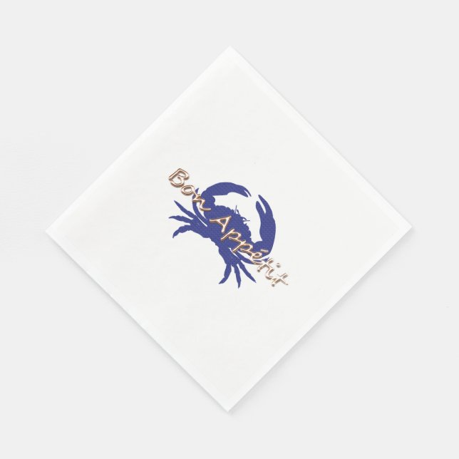 Servilleta De Papel Bon-Appetite- Little-BLUE_Crab-Everyday- Celebra (Esquina)
