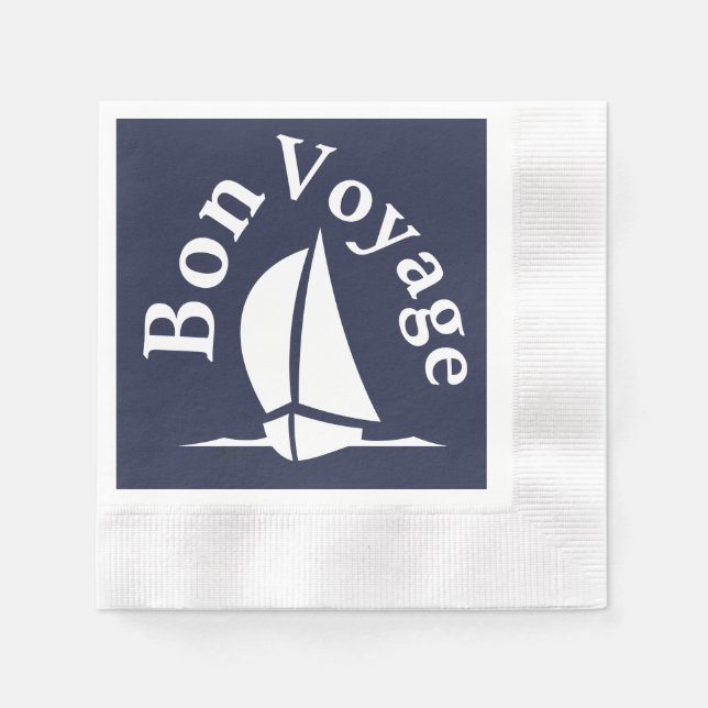 Servilleta De Papel Bon Voyage Sailing (Anverso)