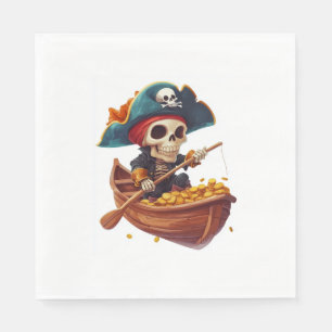 Servilleta De Papel Bone Buccaneer - Funny Pirate Skull