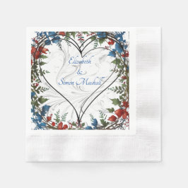 Servilleta De Papel Bonita decoración de temática boda elegante y orig