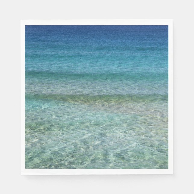 Servilleta De Papel Bonita playa de arena (Anverso)