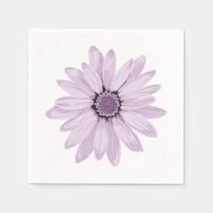 Servilleta De Papel Bonito acuarela flor púrpura pintada a mano