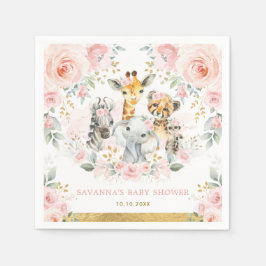 Servilleta De Papel Bonito Animales salvajes Jungle Safari Baby Shower