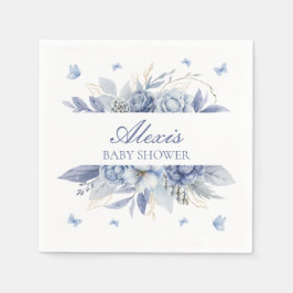 Servilleta De Papel Bonito Azul mariposas Niño Baby Shower