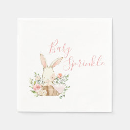 Servilleta De Papel Bonito Bebé Rosa Sprinkle Bunny Baby Shower