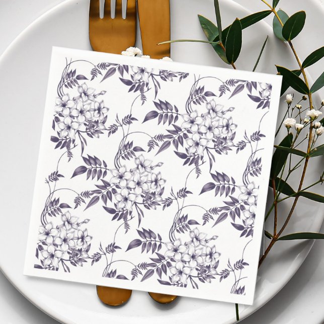 Servilleta De Papel Bonito Boda morado floral (Subido por el creador)