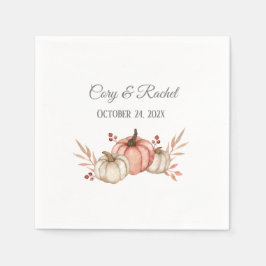 Servilleta De Papel Bonito Caída Calabaza Bouquet Boda