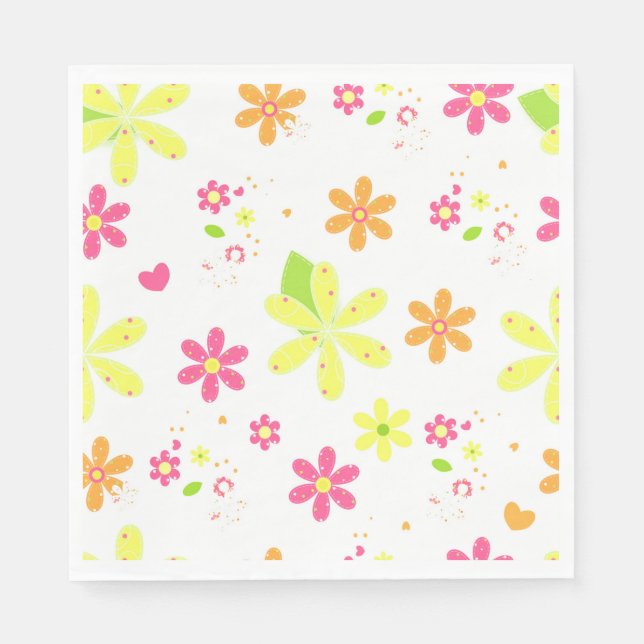 Servilleta De Papel Bonito Daisies (Anverso)