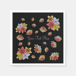 Servilleta De Papel bonito de flores de lirio coloridas