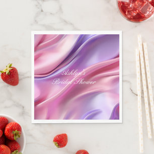 Servilleta De Papel Bonito Dreamy Pink Morple Bridal Shower
