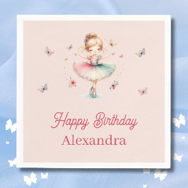 Servilleta De Papel Bonito Dusty Pink Ballerina Niños Fiesta de cumple