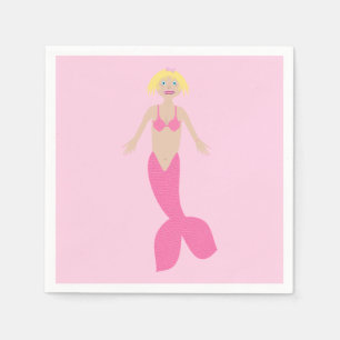 Servilleta De Papel Bonito Fantasía rosa Mermaid