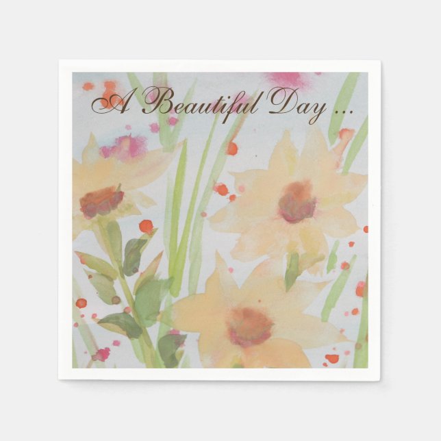 Servilleta De Papel Bonito Fiesta de verano Jardín Cocktail Napkin (Anverso)