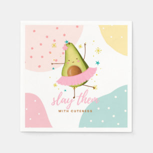 Servilleta De Papel Bonito Girly Kawaii Aguacate Ballerina Los Slave