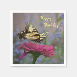 Servilleta De Papel Bonito Mariposa Trasera De Zinnia