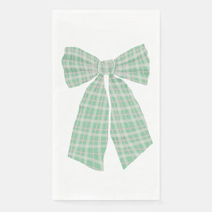 Servilleta De Papel Bonito moderna Green Gingham Romántica Coquette Bo