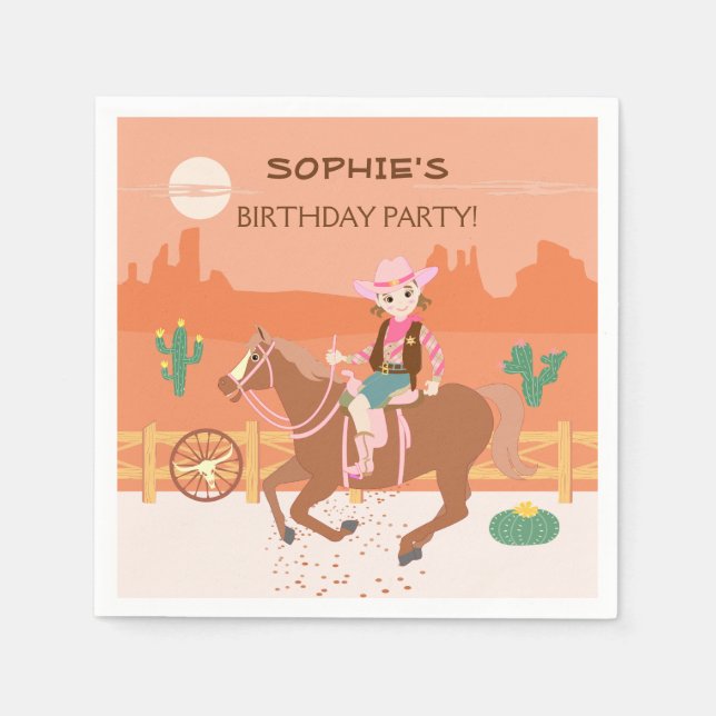 Servilleta De Papel Bonito Noche y Fiesta de Cumpleaños (Anverso)