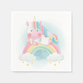 Servilleta De Papel Bonito Pastel Unicorn