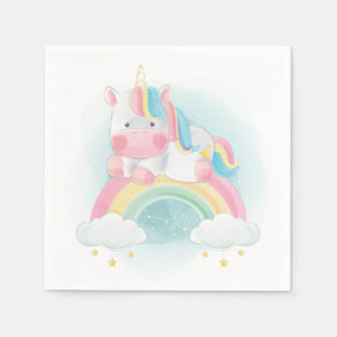 Servilleta De Papel Bonito Pastel Unicorn