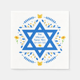 Servilleta De Papel Bonito Personalizada, Bat Mitzvah Napkins